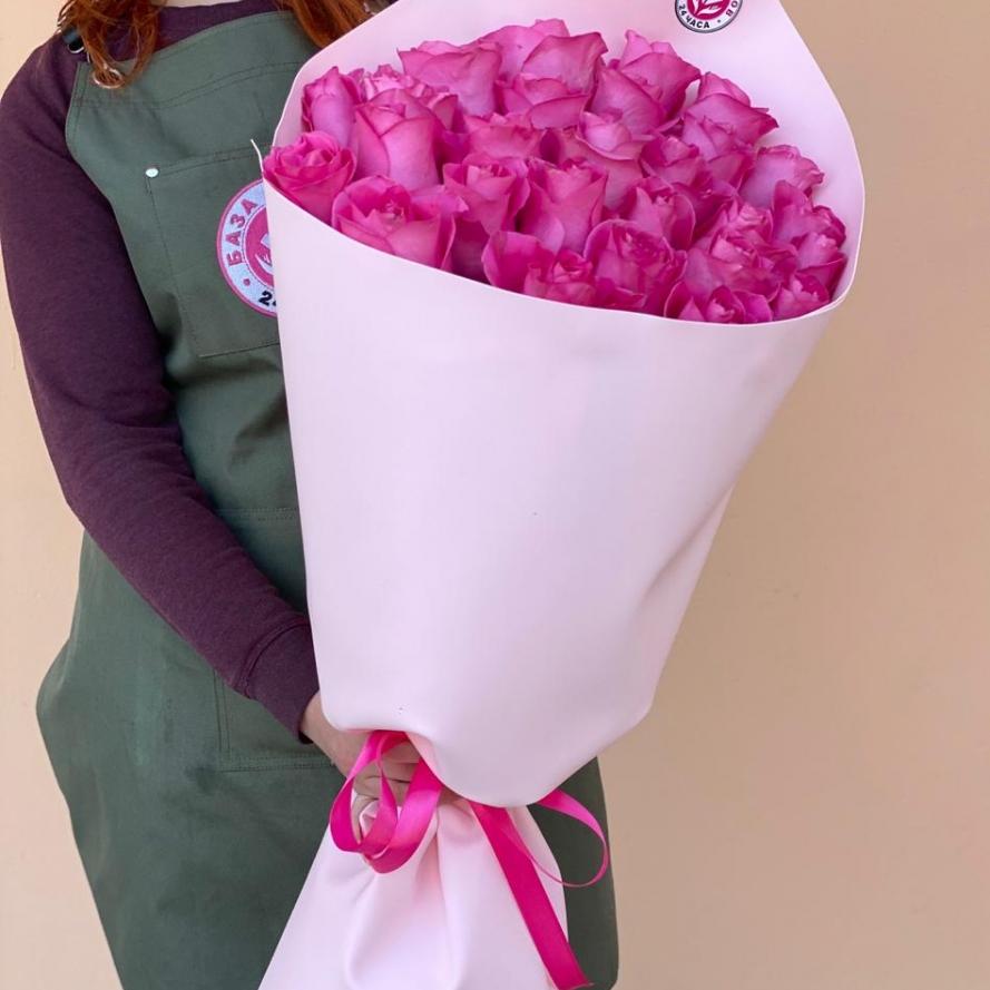 Букеты из розовых роз 70 см (Эквадор) код товара - 196768