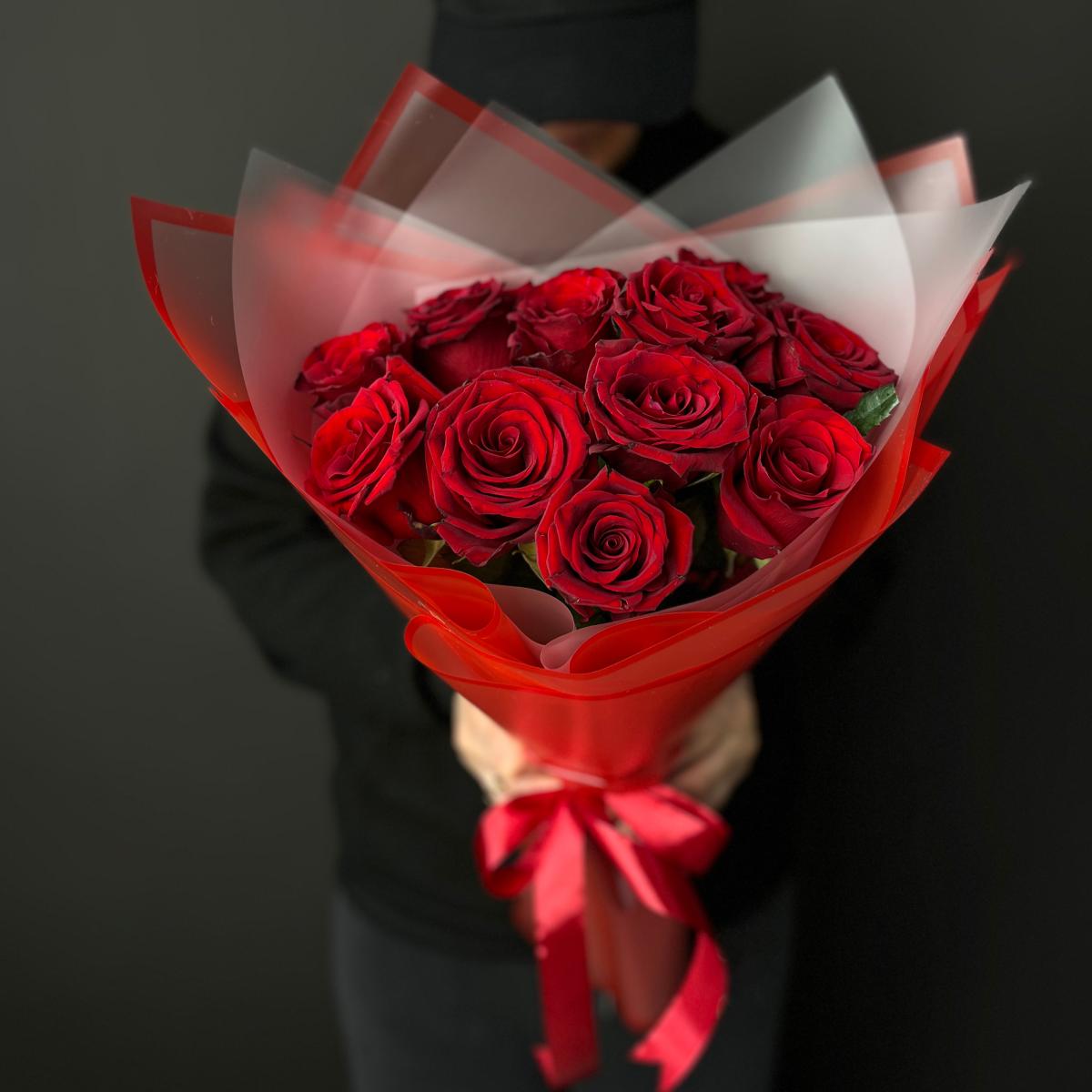 Букеты из красных роз 40 см (Эквадор) [№ - 197456]