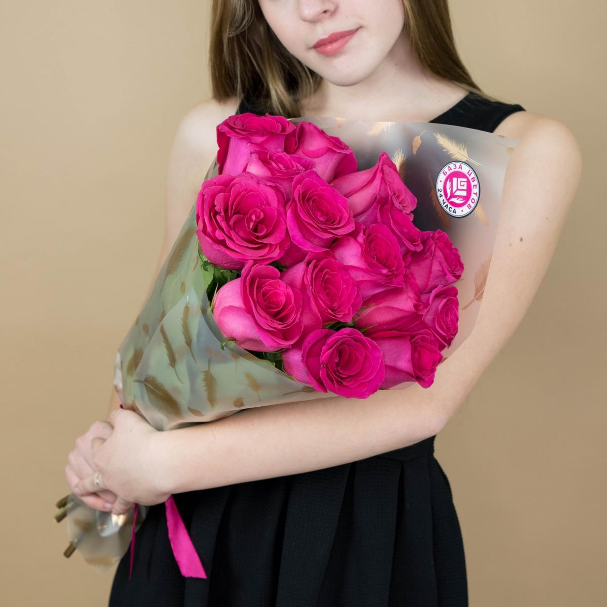 Букет из розовых роз 15 шт 40 см (Эквадор) articul  92192