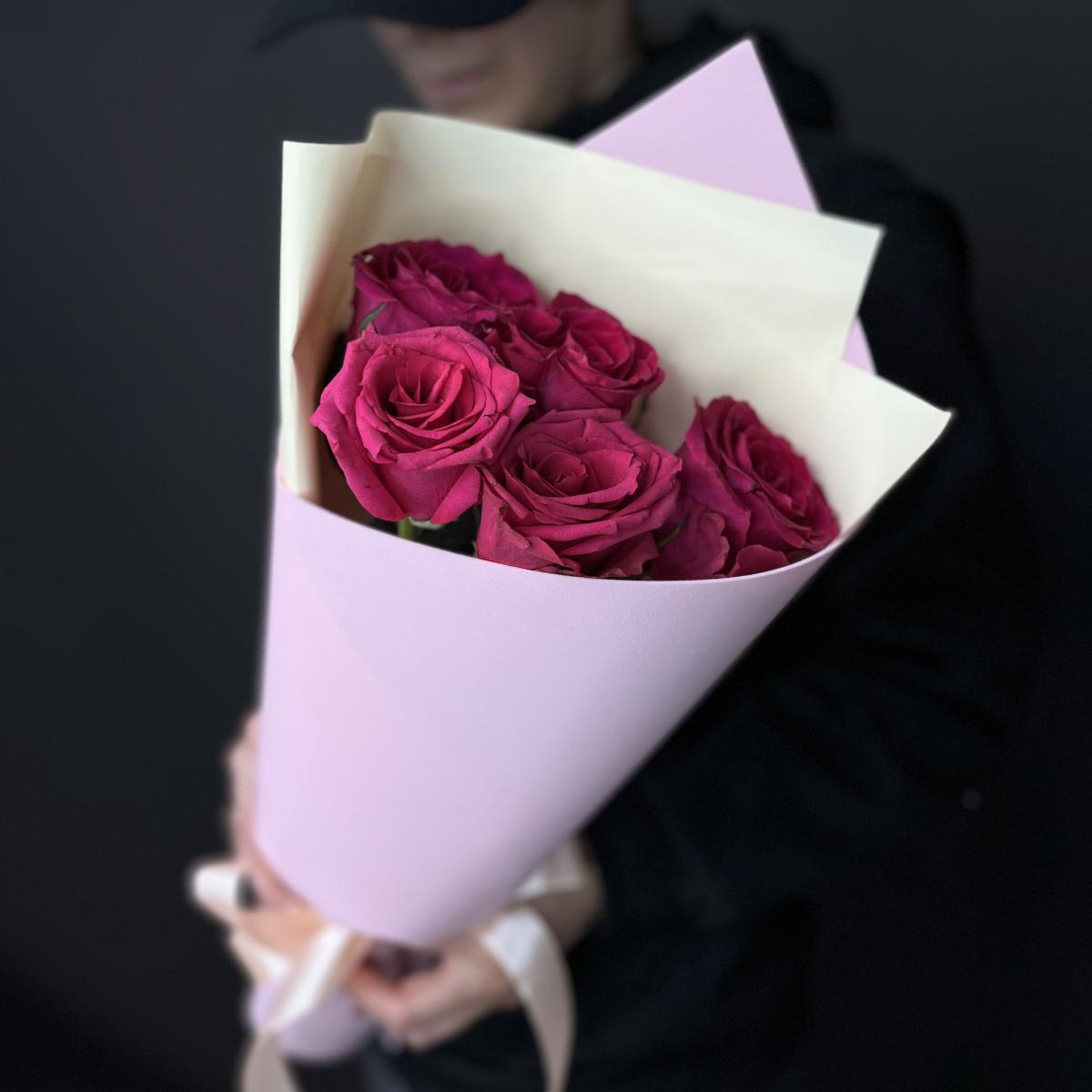 Букеты из розовых роз 40 см (Эквадор) [articul  93224]