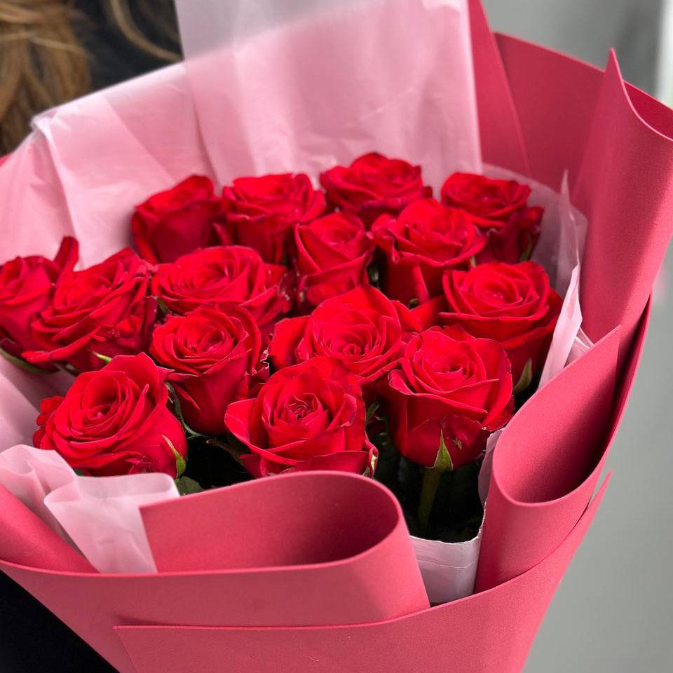 Красные розы 60 см